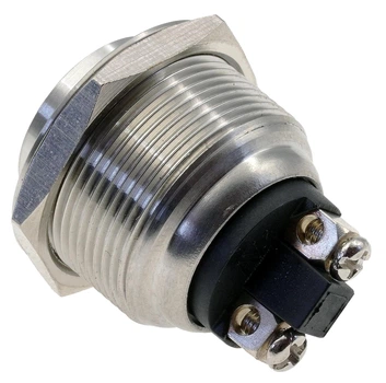 Кнопка антивандальна VJ Parts d25mm різьблення 22mm h29mm 2 контакти під гвинт, арт.кн571