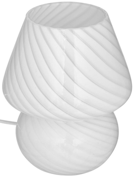 Lampa stołowa ze szklaną podstawą Atmosphera Cara 18.5 cm White (3560232732713)