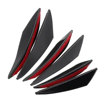 Накладки на бампер Mitsubishi Lancer акули плавники канарды цвет черный 2шт