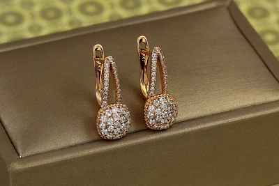 Серьги Xuping Jewelry Недра 1,4 см золотистые
