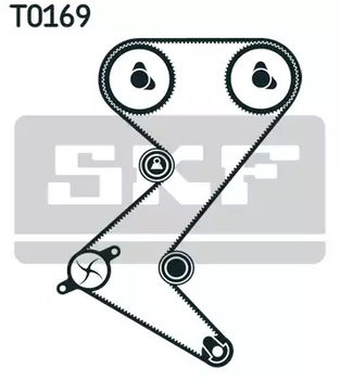 Помпа + комплект ремня ГРМ CITROËN C4, PEUGEOT 308, SKF (VKMC03263)