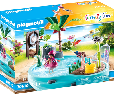 Ігровий набір Playmobil Family Fun Маленький басейн з розпилювачем 65 шт (4008789706102)