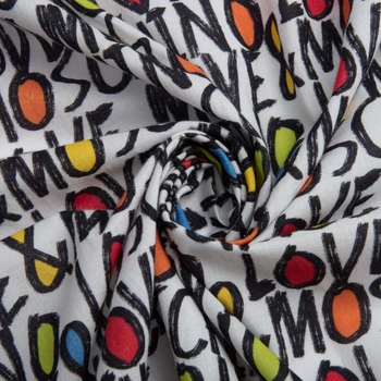 Ткань Батист Moschino Love, хлопок, натуральная ткань для одежды, хлопок м.п.