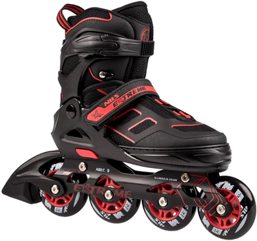 Rolki Nils Extreme Czarno-Czerwone M 35-38 (5907695535235)