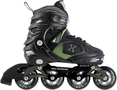 Rolki Nils Extreme Czarno-Zielone S (5907695546101)