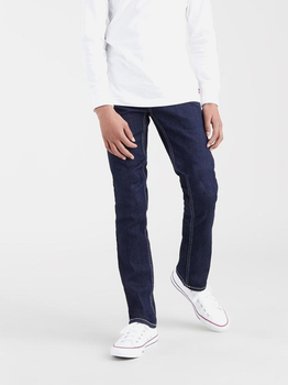 Jeansy regular fit młodzieżowe chłopięce Levi's 9EA211-M7M 14A 162 cm Granatowe (3665115039856)