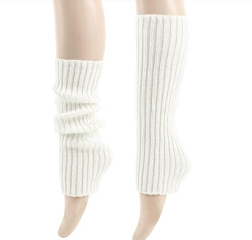 Гетры на ноги или руки Home Socks Белые Вязаные