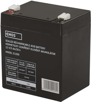 Аккумуляторная батарея EMOS B9679 AGM 12V 5Ah fast 6.3mm