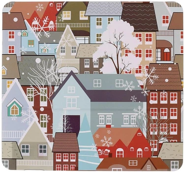 Набір 12 сервірувальних салфеток 28x30см підтарільники Happy Holidays-127, поліпропілен