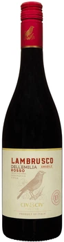 Вино напівігристе Civ&Civ Lambrusco dell'emilia Rosso Amabile червоне напівсолодке 0.75 л 7.5% (8001929316953)