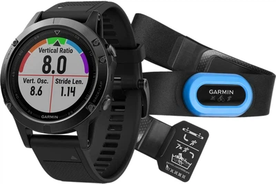 Спортивные часы Garmin Fenix 5 Sapphire HRM-Tri Bundle (010-01688-31)