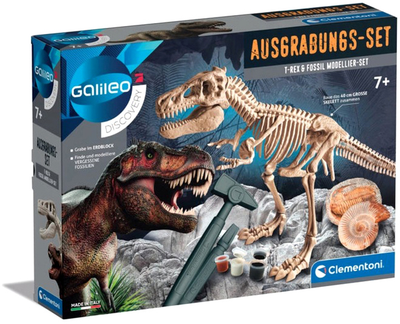 Zestaw doświadczalny Clementoni Galileo Discovery T-Rex & Fossil Modellier Set (8005125593118)