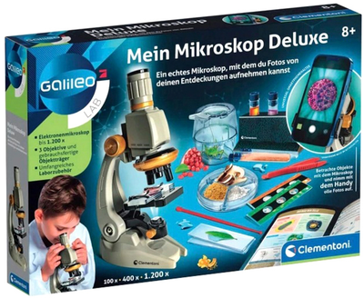 Zestaw doświadczalny Clementoni Galileo Lab Mój mikroskop Deluxe (8005125593491)