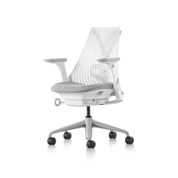 Офісне крісло Herman Miller Сейл Білий Sayl chair white grey fabric AS6392511SA22AA AJ 65 BB 98