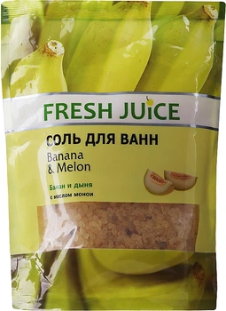 Соль для ванны дой-пак - Fresh Juice Banana & Melon 500g (310439-20603)