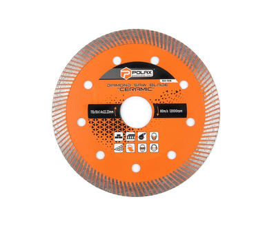 Диск алмазный "Ceramic"115x10x1.4x22.23мм"POLAX" 54-109