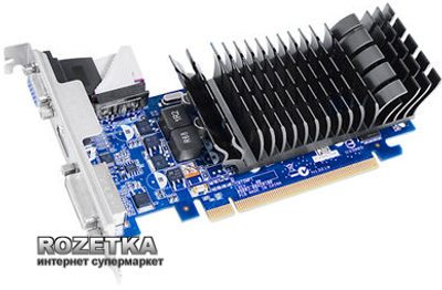 Видеокарта Asus PCI-Ex GeForce 210 SILENT LP 1024MB DDR3 (64bit) (589/ ...