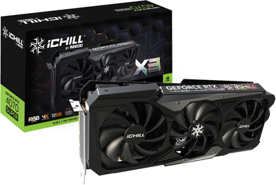 Відеокарта INNO3D PCI-Ex GeForce RTX 4070 Super iChiLL X3 12GB GDDR6X (192bit) (2535/21000) (HDMI, 3 x DisplayPort) (C407S3-126XX-186148H)