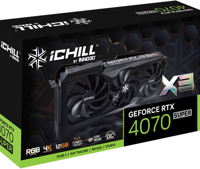 Karta graficzna INNO3D PCI-Ex GeForce RTX 4080 Super iChiLL Black 16GB GDDR6X (256bit) (2610/23000) (HDMI, 3 x DisplayPort) (C408SB-166XX-1870000)