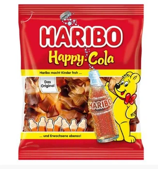 Жевательные конфеты Haribo Happy-Cola в форме бутылок со вкусом колы 175 г