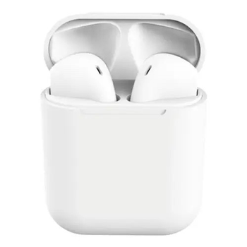 Бездротові навушники з мікрофоном Bluetooth навушники в кейсі inPods 12 білі Soft Touch