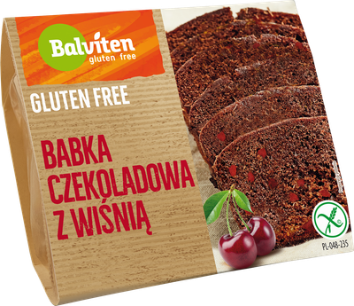 Кекс без глютена шоколадный с вишней Balviten 220 г