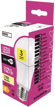 Лампа світлодіодна Emos Lighting 13.2W 2700K 220-240V E27 Теплий білий A60 (8592920044773)