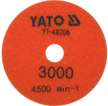 КругшліфувальнийалмазнийзлипучкоюYATOØ=100 мм,G3000,макс.4500об/хв,покаменювсух/мокр (YT-48206)