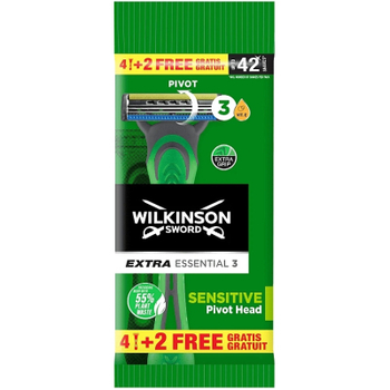 Бритва Wilkinson Sword Extra Essential 3 Sensitive 4+2 шт. (4027800463008)