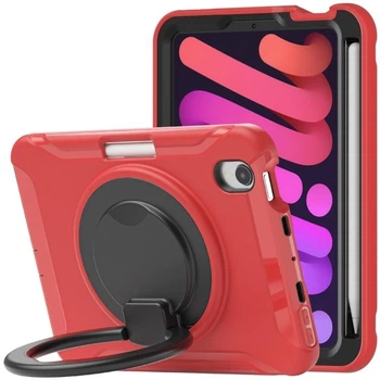 Чехол ARM Cover Apple iPad Mini 7 (8.3" экран) противоударный с кольцом подставкой Red/Black