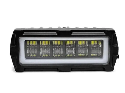 Дополнительные светодиодные фары LED 40W Прямоугольник 125*50*55mm 3W*12 10-80V+DRL диодный обед 11-36W+DRL Белый/Желтый