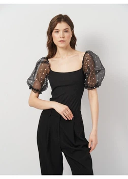 Блузка-боди PrettyLittleThing 42 Черный HA4243_бел.гор.рук_03