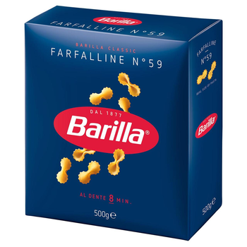Паста бабочки из твердых сортов пшеницы Барилла Фарфаллине Barilla Farfalline n.59 500 г