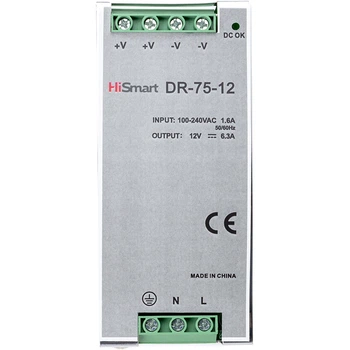Блок питания HiSmart 12V, 6.3A, 75W, DIN