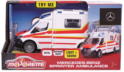 Машинка Majorette Ambulans Mercedes-Benz Sprinter Білий (3467452068120)