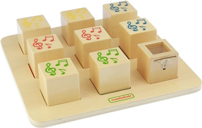 Drewniany sorter sensoryczny Masterkidz Montessori (6955920008800)