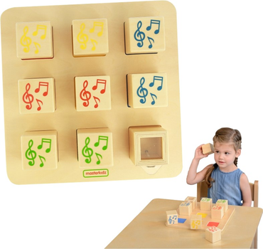 Drewniany sorter sensoryczny Masterkidz Montessori (6955920008800)