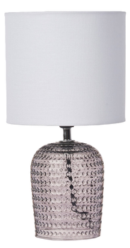 Lampa stołowa Giftdecor szklana podstawa Dots 16.5 cm Grey (8430852914859)