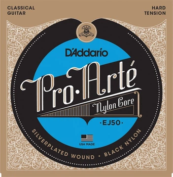Струны DAddario EJ50 Pro-Arte Black Nylon Hard Tension