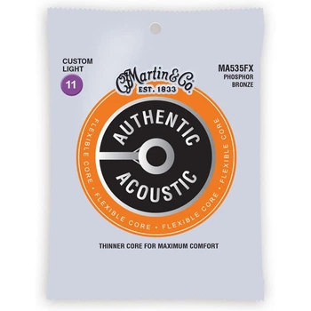 Струни Martin MA535FX Flexible Core Phosphor Bronze Authentic 11-52 Custom Light