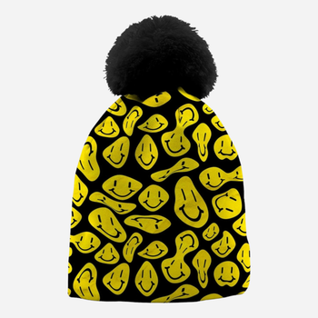 Czapka beany damska Mr. Gugu & Miss Go Acid Emoji WB21BL 2XL Czarna (5903845400941)