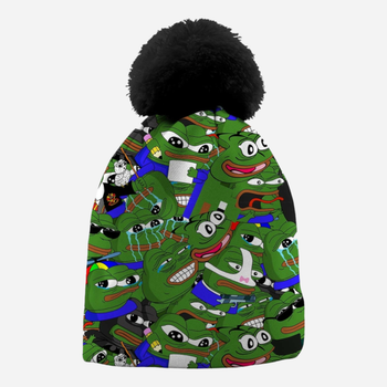 Czapka beany damska Mr. Gugu & Miss Go Pepe Memes WB21BL 4XL Zielona (5903845400910)