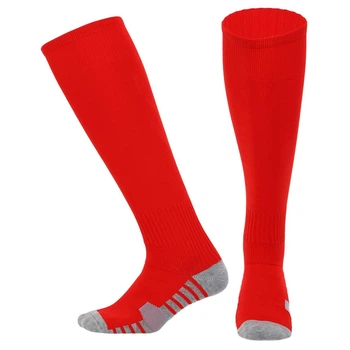 Гетры футбольные детские Zelart 624 размер 28-33 Red-Grey
