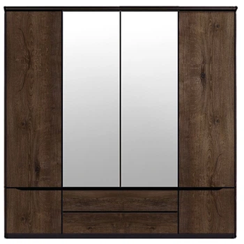 Шафа в спальню з дзеркалом ВМК (БРВ) Джулі SZF2D2L2S Венге магія +