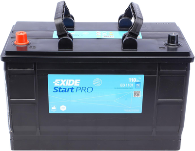 Аккумуляторная батарея Exide StartPro 110 А/час 750 A 349 x 175 x 235 мм (+/-) B00 (EG1101)
