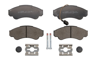Гальмівні передні колодки (з датчиком, R16) Fiat Ducato / Citroen Jumper / Peugeot Boxer 1994-2006 230990070310 BRECK (Польща)