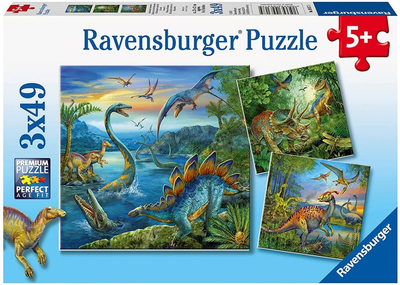 Пазл Ravensburger Захоплення Динозаврами 3 х 49 елементів (4005556093175)