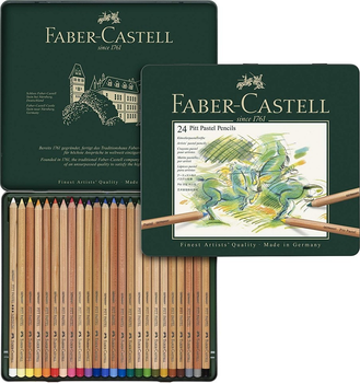 Zestaw kolorowych ołówków Faber-Castell Pitt Pastel 24 sztuki (4005401121244)