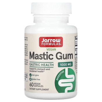Природные добавки Jarrow Formulas Мастиковая смола 500 мг Mastic Gum 60 вегетарианских капсул