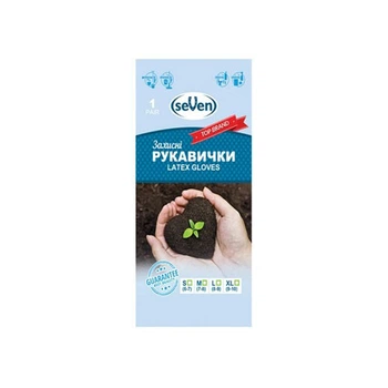 Перчатки SeVen латексные L(8-9) 2 шт 69279 резиновые хозяйственные